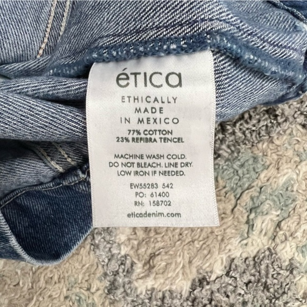ÉTICA Mini Dress womens size small denim Joelle jacket dress - Picture 11 of 12